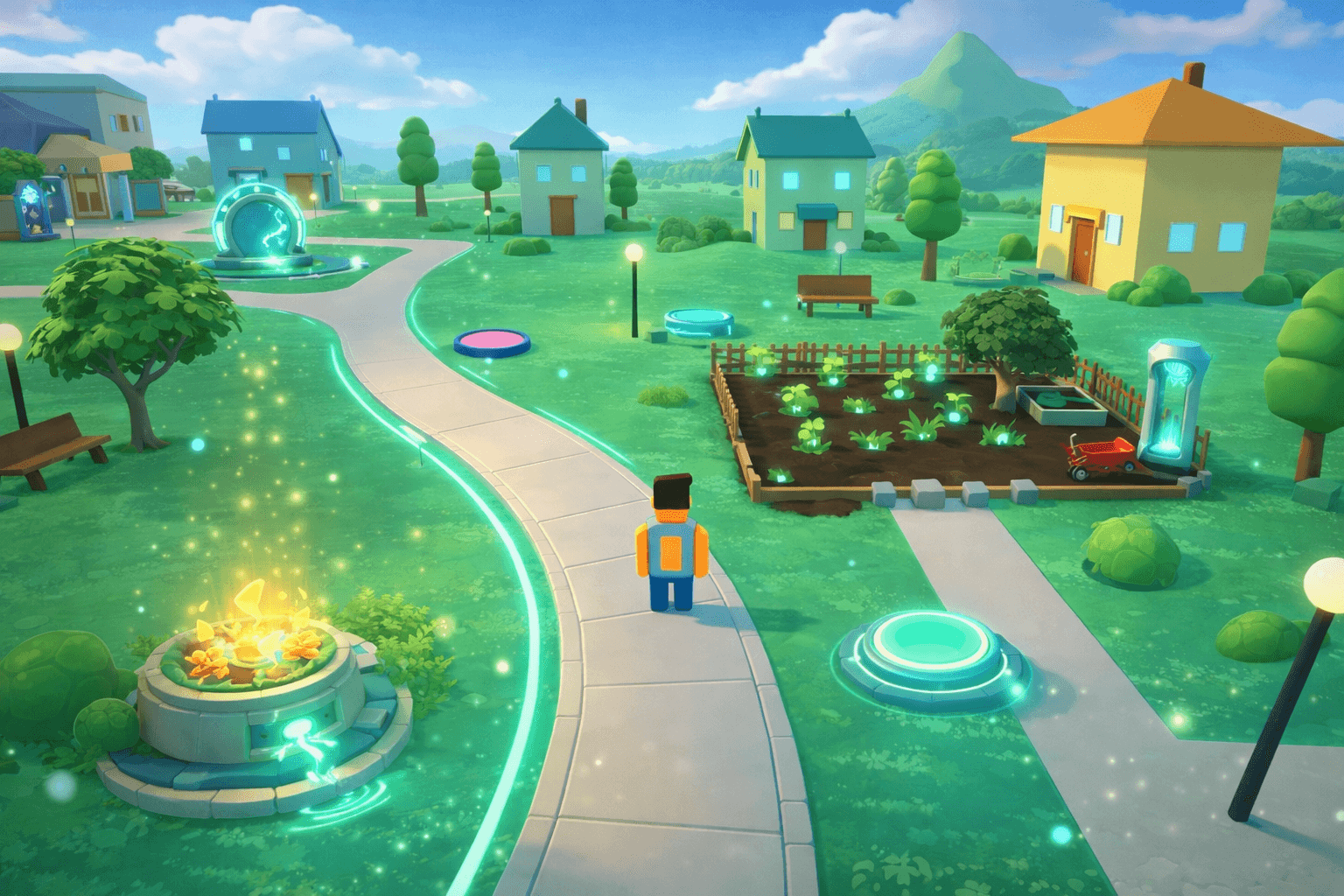 FLIQ Runner™ — an open-world 3D neighborhood where kids explore, earn, spend, and give