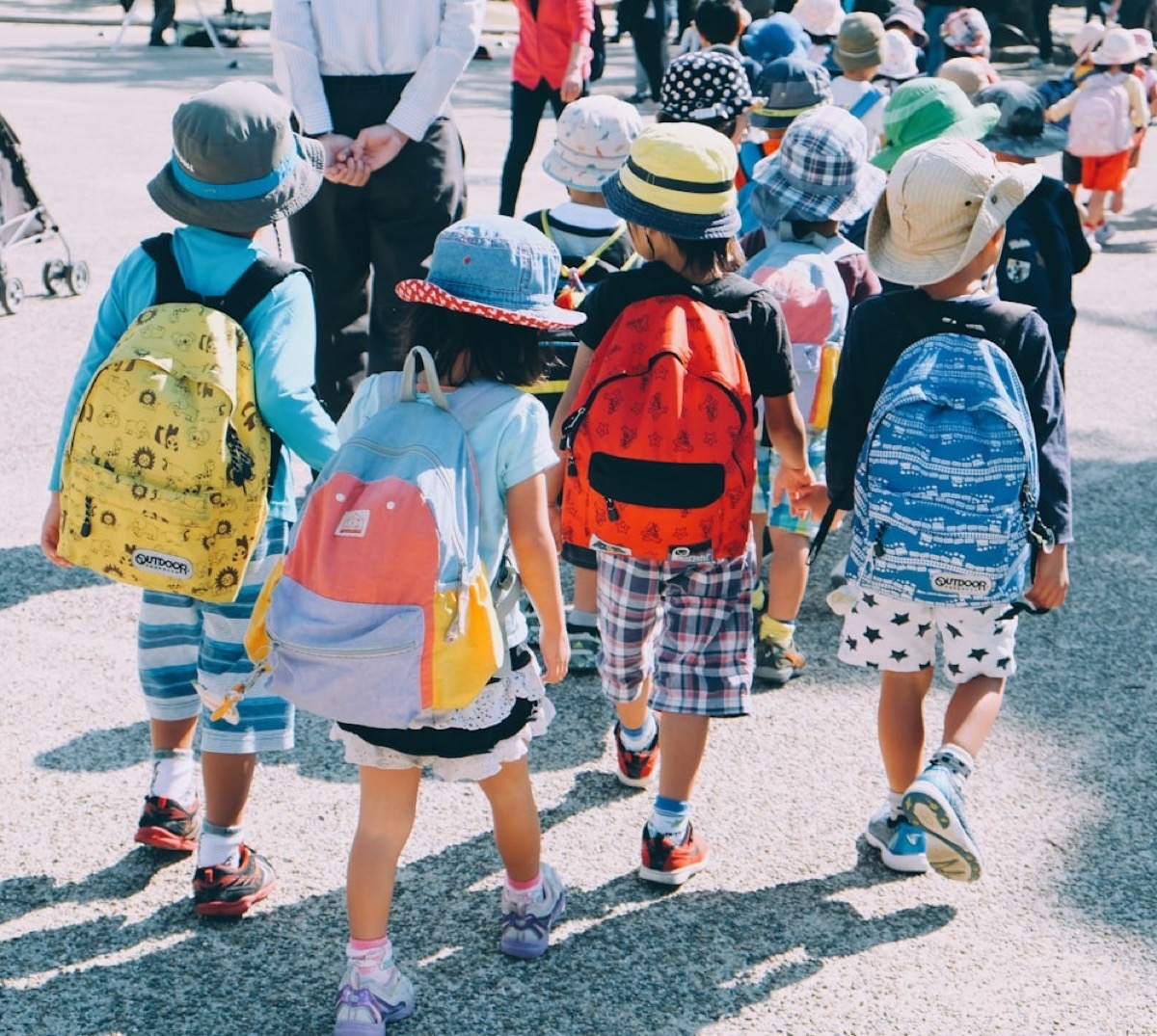 Kindergarten students learning